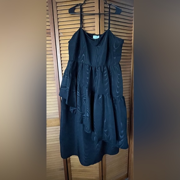 Kate Spade Black Layered Midi Dress - Picture 3 of 6